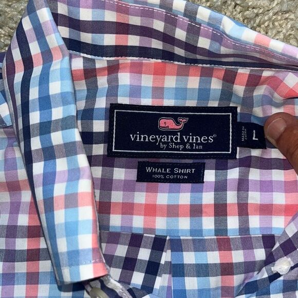 Men Vineyard Vines Whale Shirt Long Sleeve Button Up Men’s Large - Picture 4 of 14